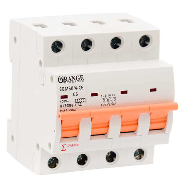 Orange Sigma AC MCB 32A 4P