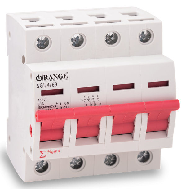 Orange Sigma AC MCB 63A 4P